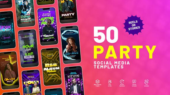 Party Instagram Stories Product Promo template preview
