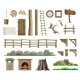 Set of Textures of Wooden Classic Parts