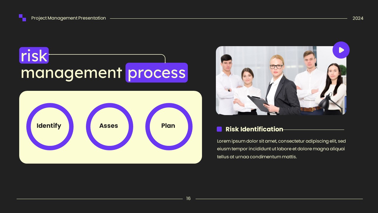 Black Purple Cream Project Management Keynote Presentation ...
