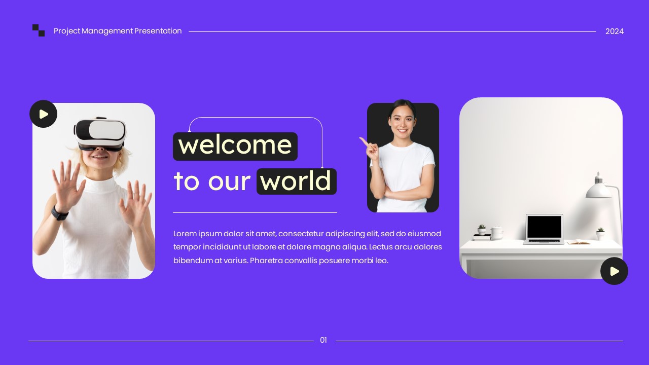 Black Purple Cream Project Management Keynote Presentation ...
