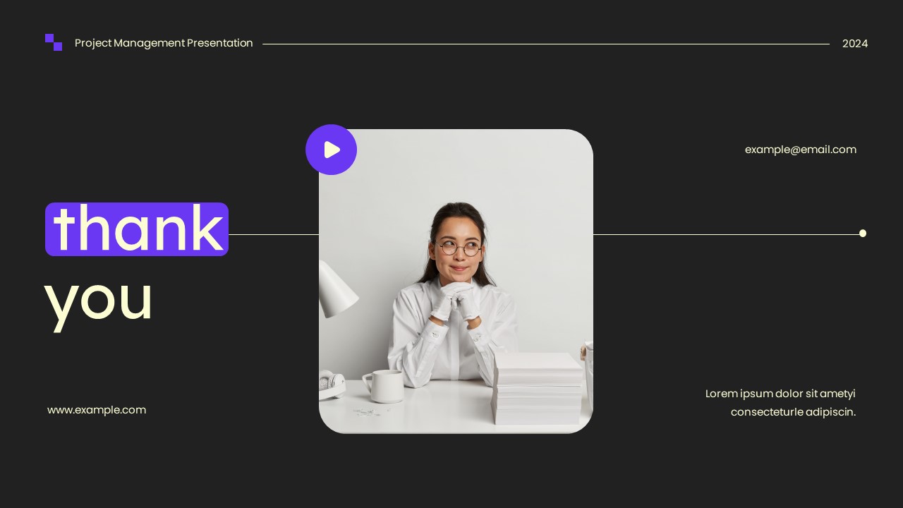 Black Purple Cream Project Management Keynote Presentation ...