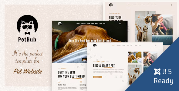 PetHub | Dog, Cat Care & Veterinary Joomla 5 Template