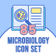 85 Microbiology Icons | Indigo Series