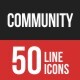 Community Filled Line Icons