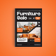 Black Orange Modern Furniture Sale Flyer