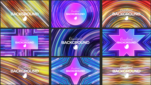 Lines Gradient Bakgrounds Elements template preview