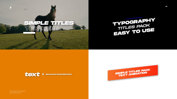 Simple Titles 2.0 | After Effects Titles template preview