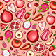 Red Color Diet Products Seamless Pattern