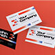 Gradient Red Blue Geominimalism Business Card