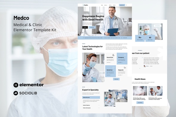 Medco - Medical Clinic & Hospital Elementor Template Kit