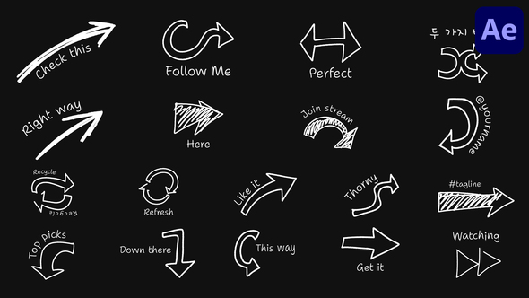 Arrows And Titles | After Effects Titles template preview