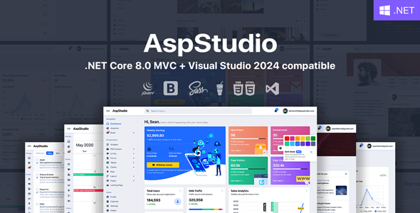AspStudio - ASP NET Core 8 0 MVC Bootstrap 5 Admin Template