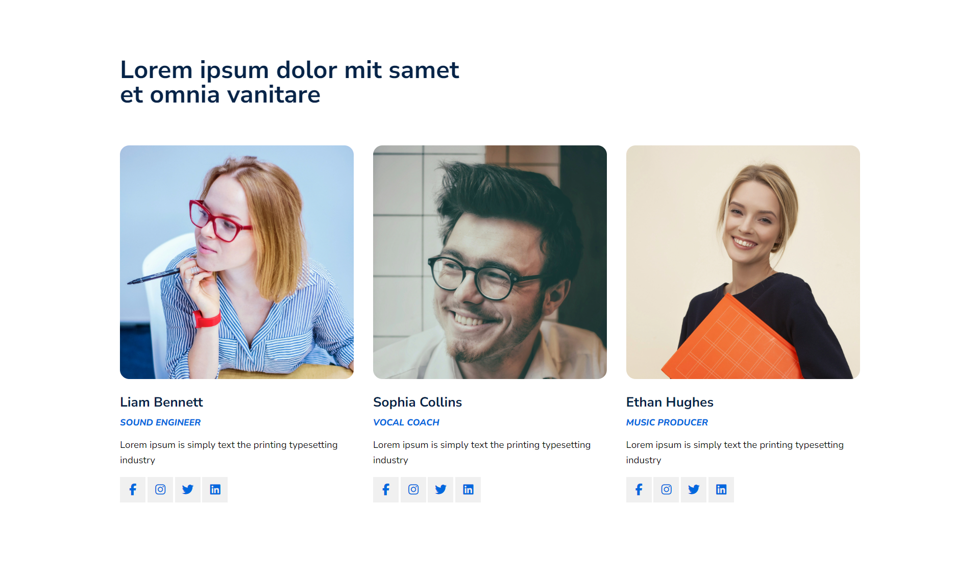 Creative HTML Team Section Templates by Salahudeen007 | CodeCanyon