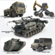 5 Military Vehicles Collection v4