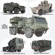 5 Military Vehicles Collection v5