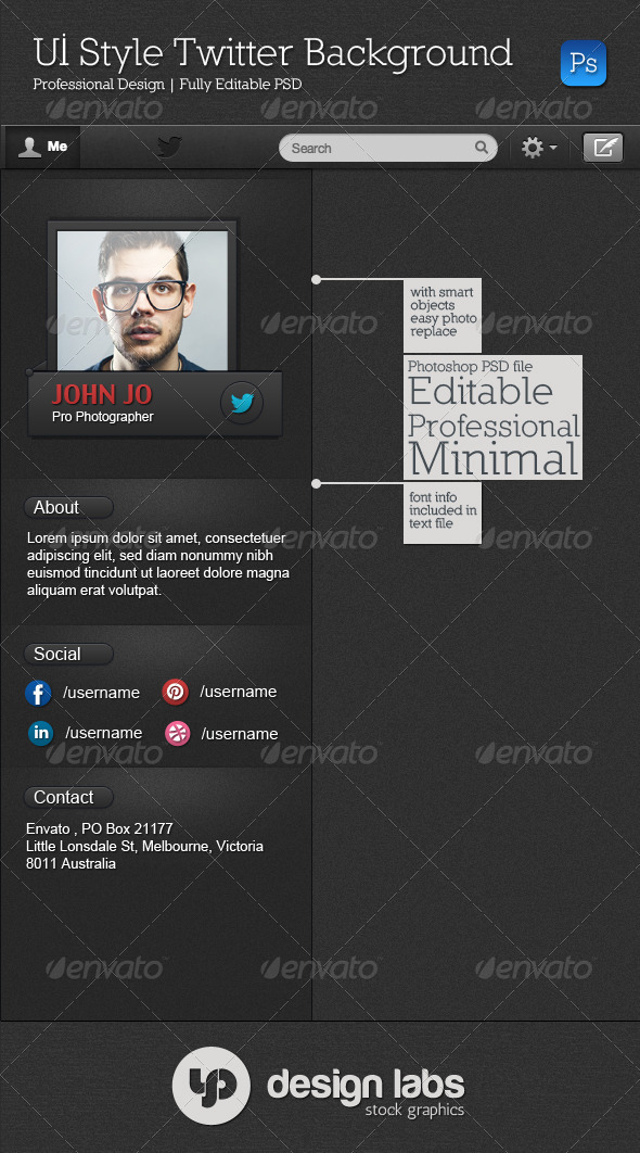 UI Style Twitter Background - Twitter Social Media