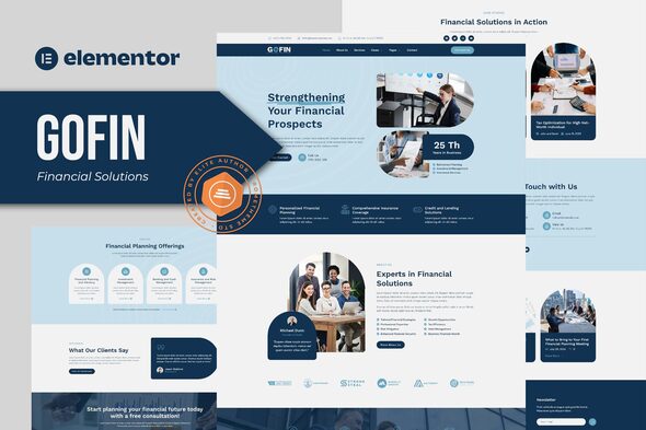 Gofin - Financial Solutions Elementor Template Kit