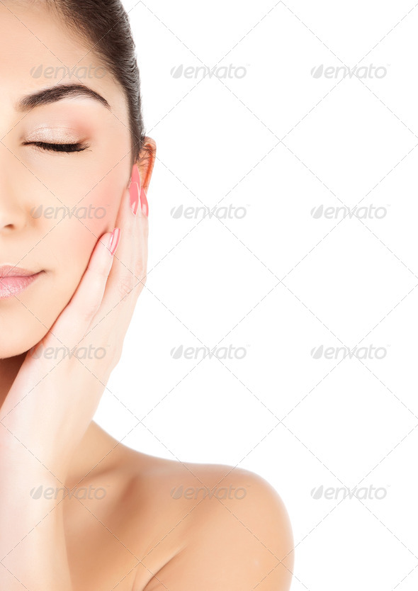 Half woman face - Stock Photo - Images