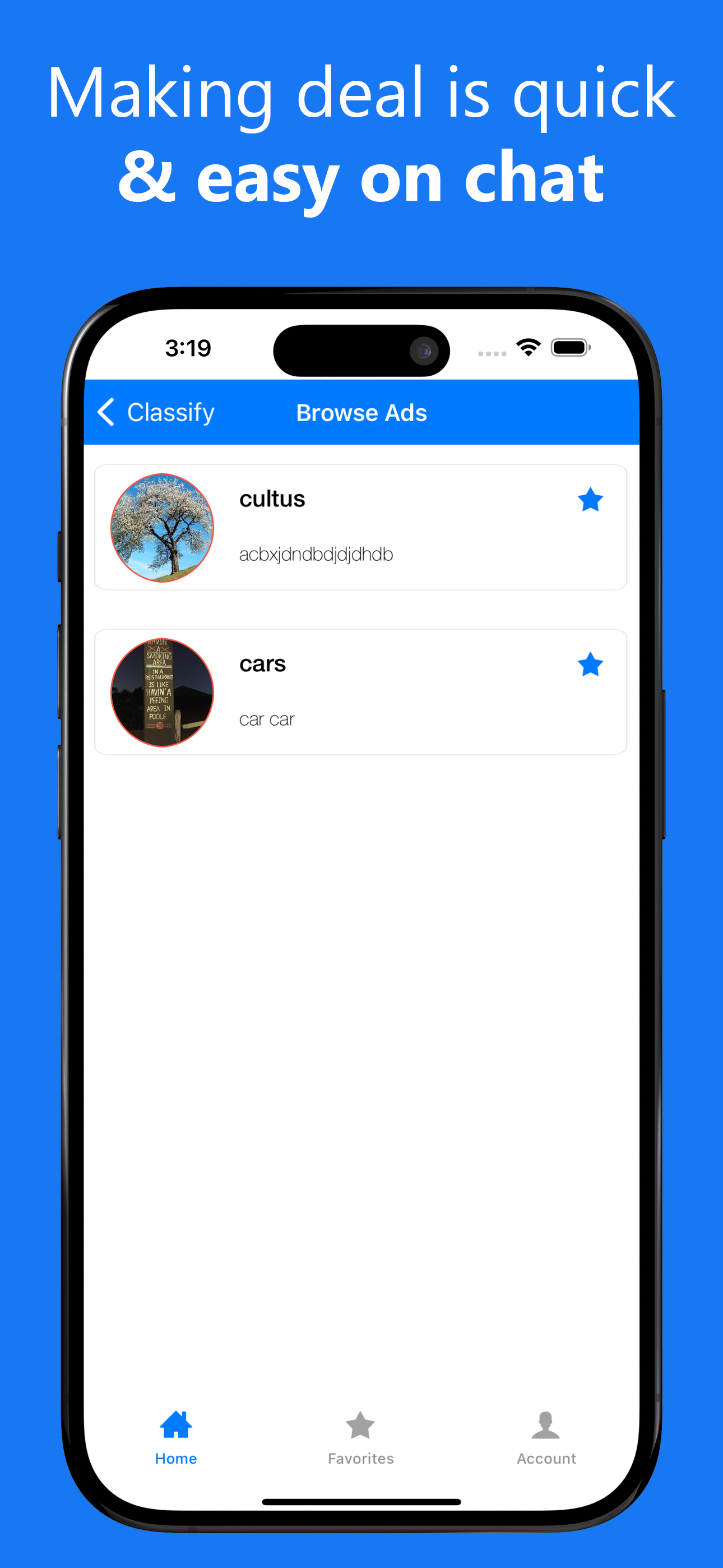 Classify | iOS Universal Classifieds App Template (Swift) by cubycode