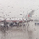 Rainy Window In Airport - VideoHive Item for Sale
