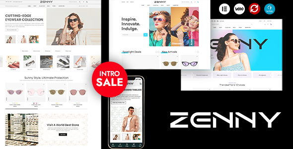 Zenny –  Eyewear & Glasses Elementor WooCommerce WordPress Theme