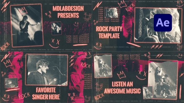 Rock Party Openers template preview