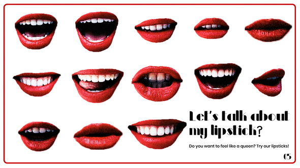 Red Lips Titles Titles template preview