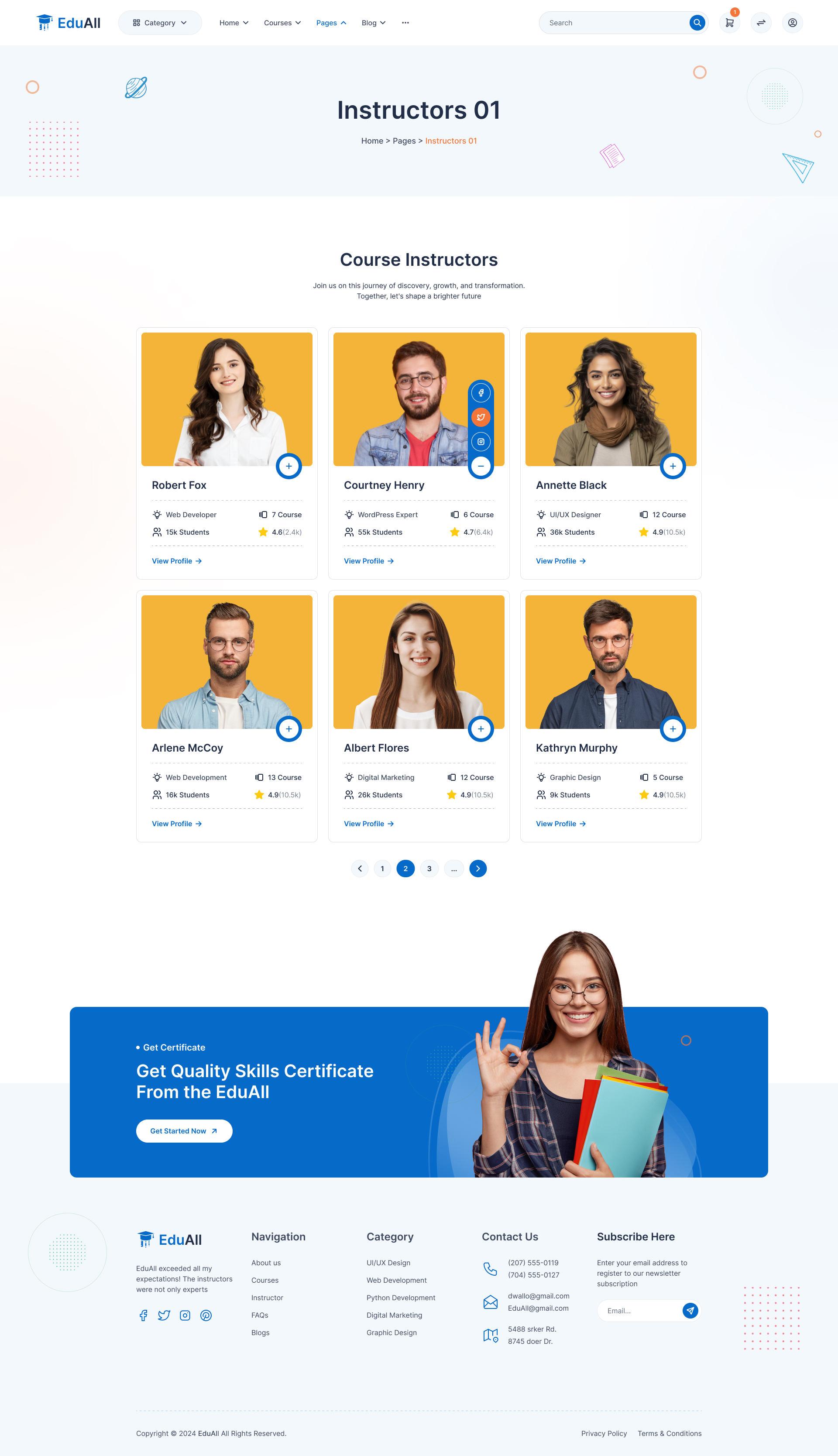 EduAll - LMS Tutors Education & Online Course UI Figma Template by ...