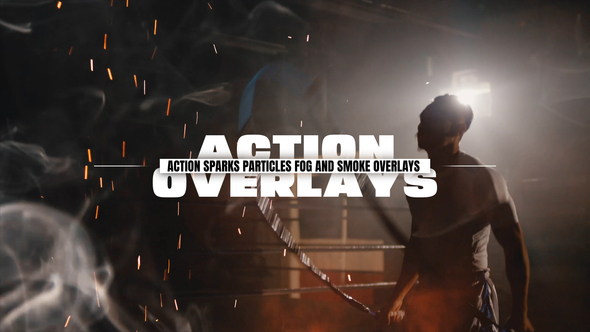 Action Sparks Particles Fog and Smoke Overlays Elements template preview