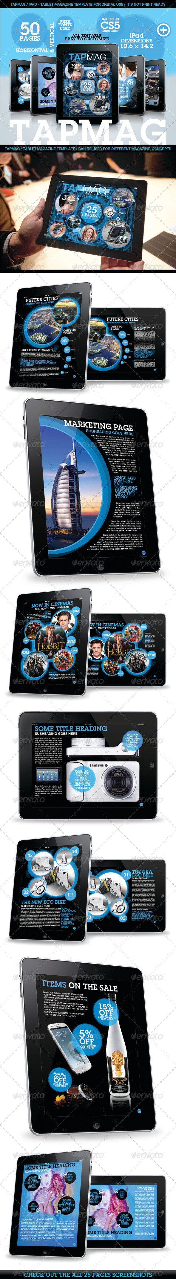 Tabmag Tablet Magazine Template - Magazines Print Templates