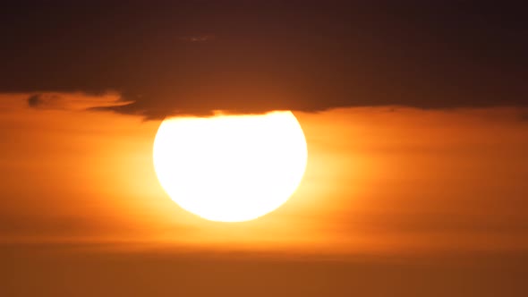 Sunset Time Lapse in Evening Sky