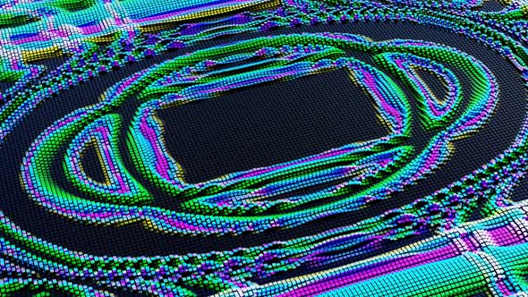 Multicolored Waves of Cubes Endless Looped Animation alt