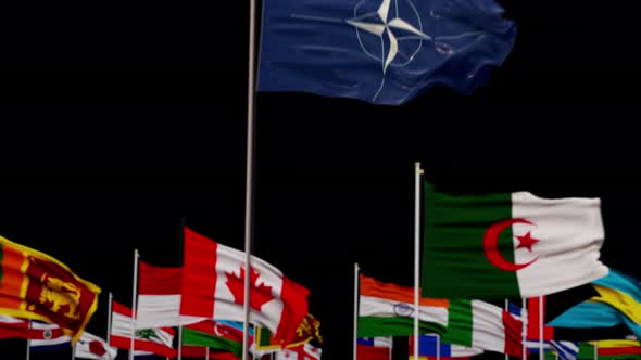 nato Flag With World Flags In Alpha Channel