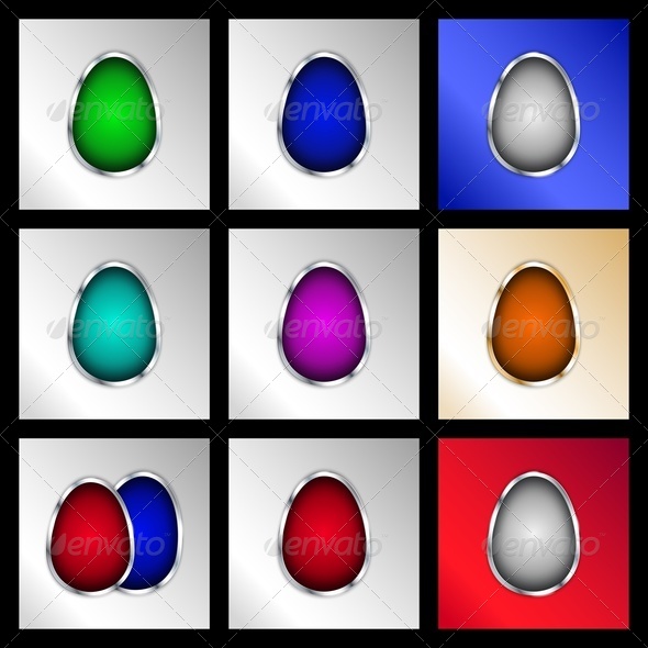 Set Of Easter Eggs - Miscellaneous Seasons/Holidays