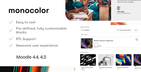 Monocolor - Premium Moodle Theme