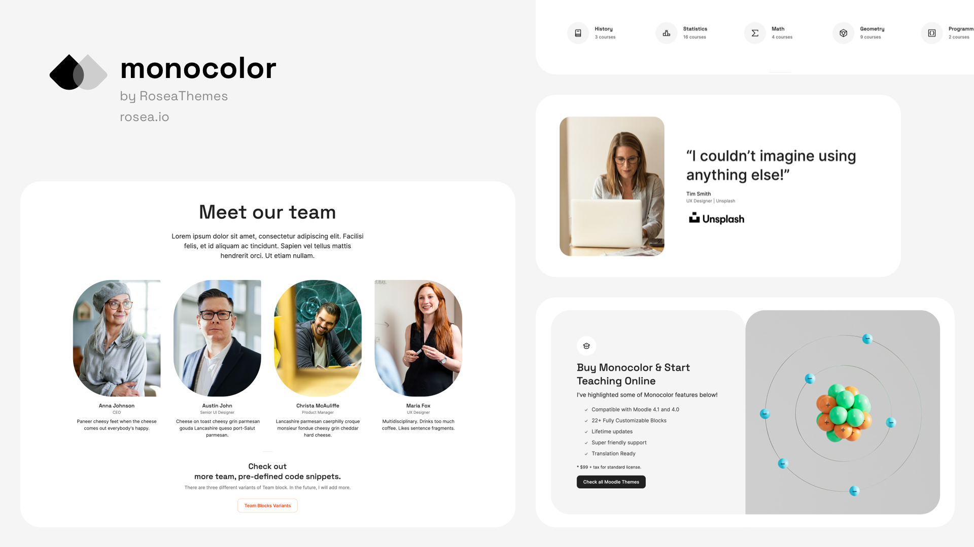 Monocolor - Premium Moodle Theme