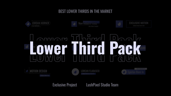 Name Tag | Logo Lower Third Titles template preview