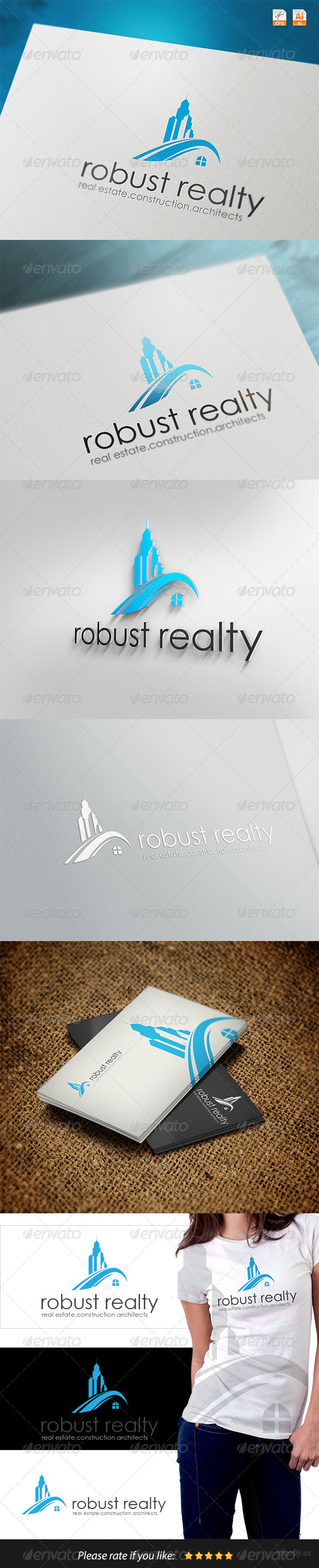 Robust Real Realty Logo - Buildings Logo Templates