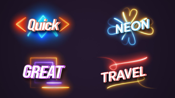 Neon Titles Animation Titles template preview