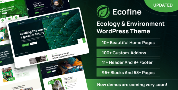 Ecofine - Ecology & Environment WordPress Theme