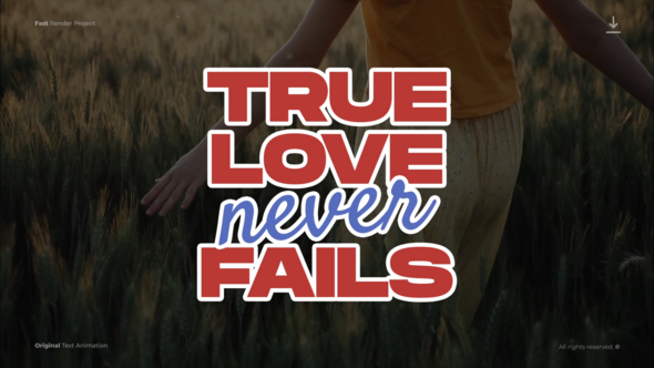 Original Text Animation  AE Titles template preview