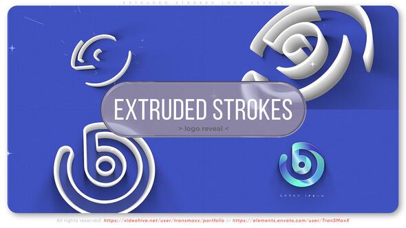 Extruded Strokes Logo Reveal Logo Stings template preview