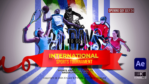 Sports Tournament Coming soon Elements template preview