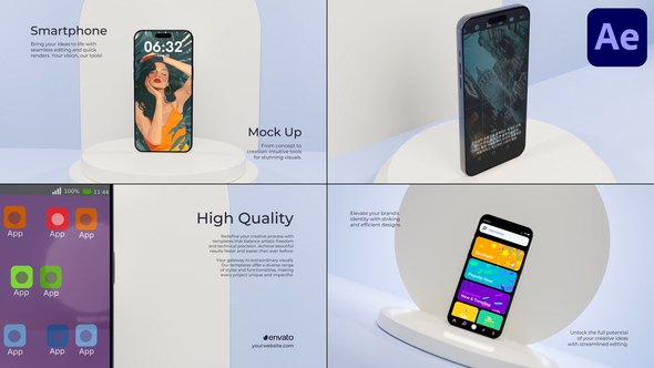 Smartphone Mockup for After Effects Elements template preview