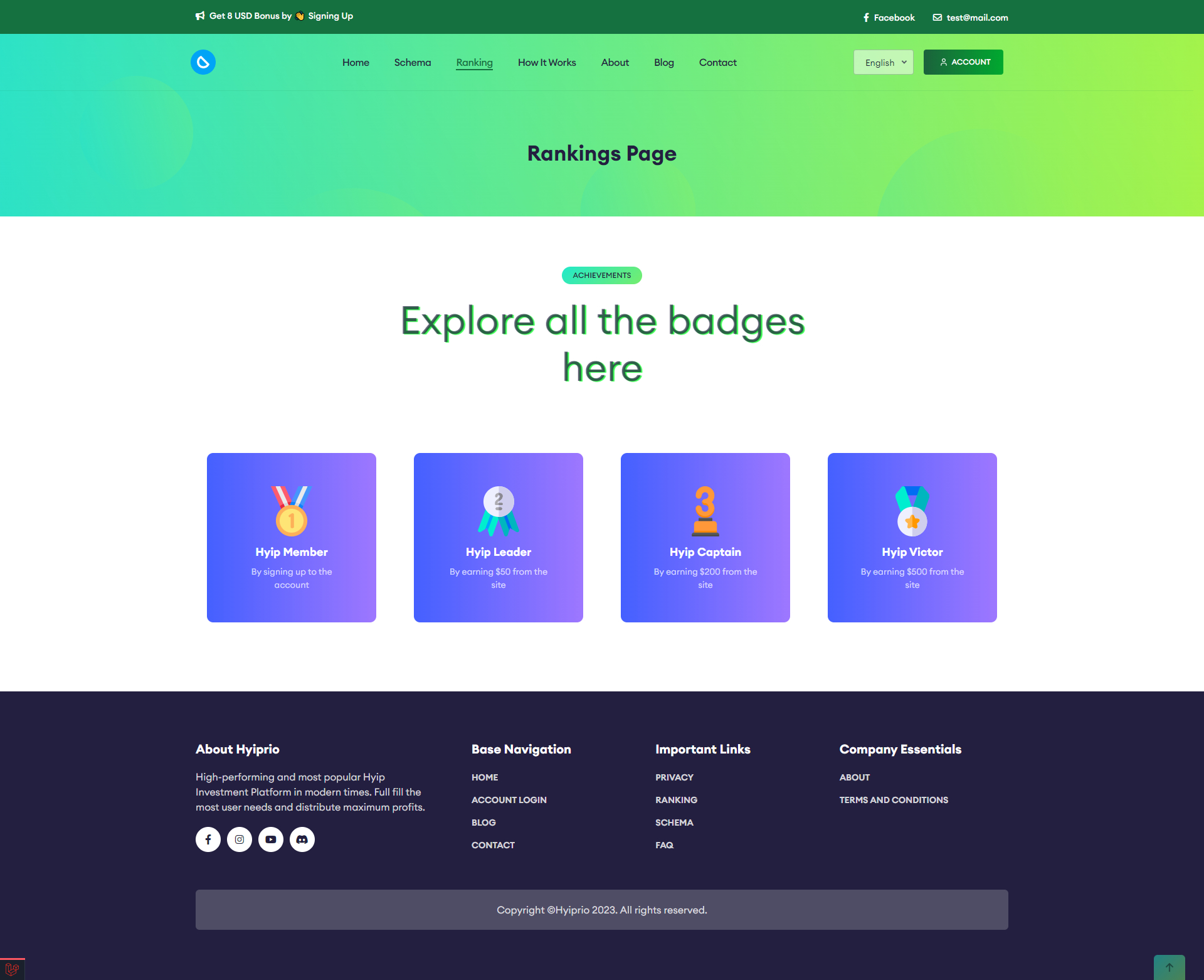 Hyip Rio - Advanced Hyip Investment Scheme With Ranking System and ...
