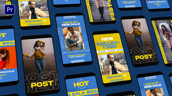 Fashion Stories Premiere Pro template preview