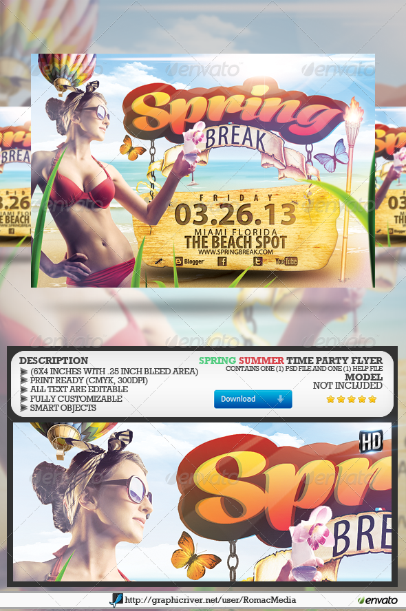 Spring/Summer Party Flyer - Events Flyers