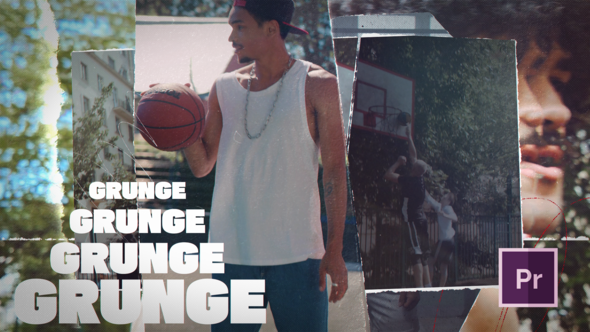 Grunge Opener Premiere Pro template preview