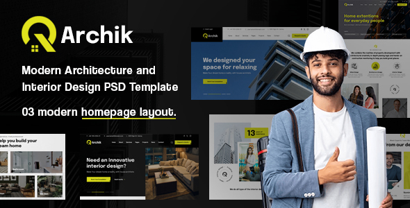 Archik | Architecture Studio and Interior PSD Template