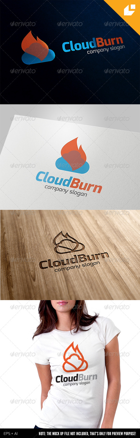 Cloud Burn - Nature Logo Templates